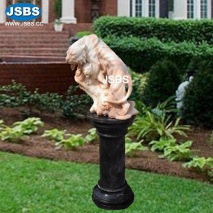 Marble Tiger Sculpture with Base , Marble Tiger Sculpture with Base 